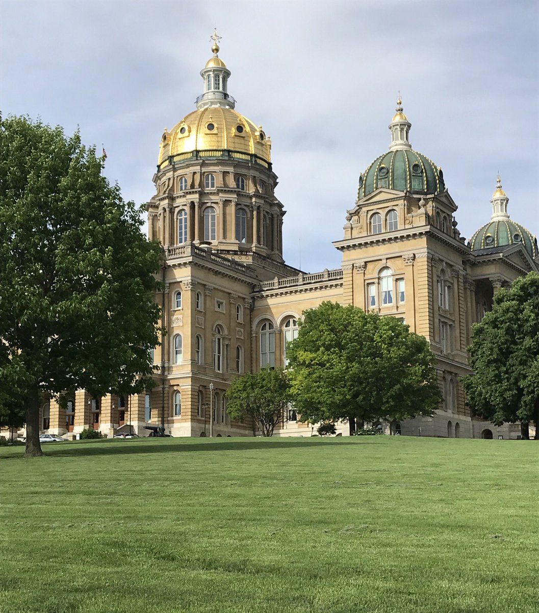I was bicycling around the Iowa Capital this evening.