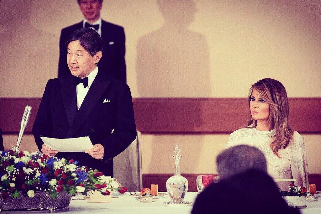 FLOTUS45's tweet image. Thank you Emperor Naruhito and Empress Masako for hosting us in the Imperial Palace. We enjoyed meeting so many wonderful people!