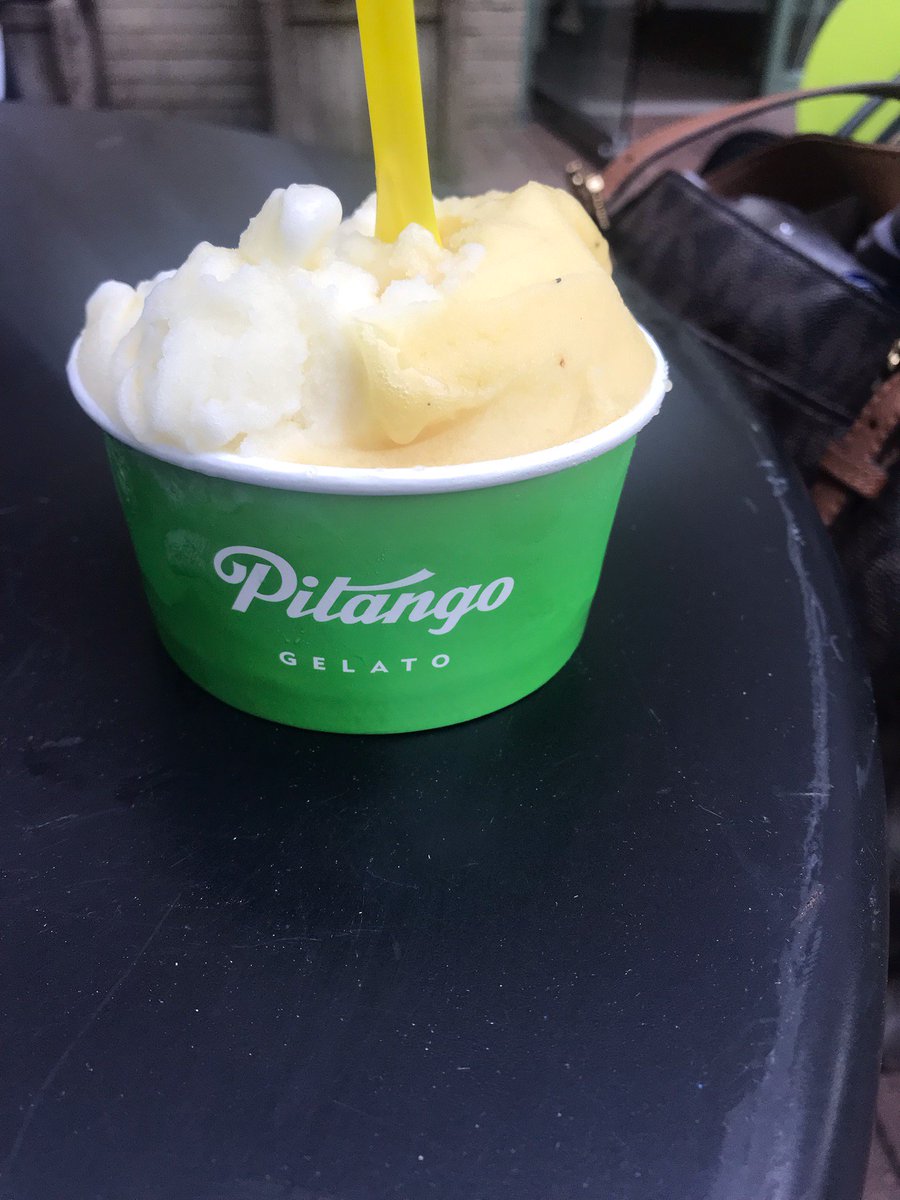 Fun treat from <a href="/PitangoGelato/">Pitango Gelato</a> after a busy day at work!