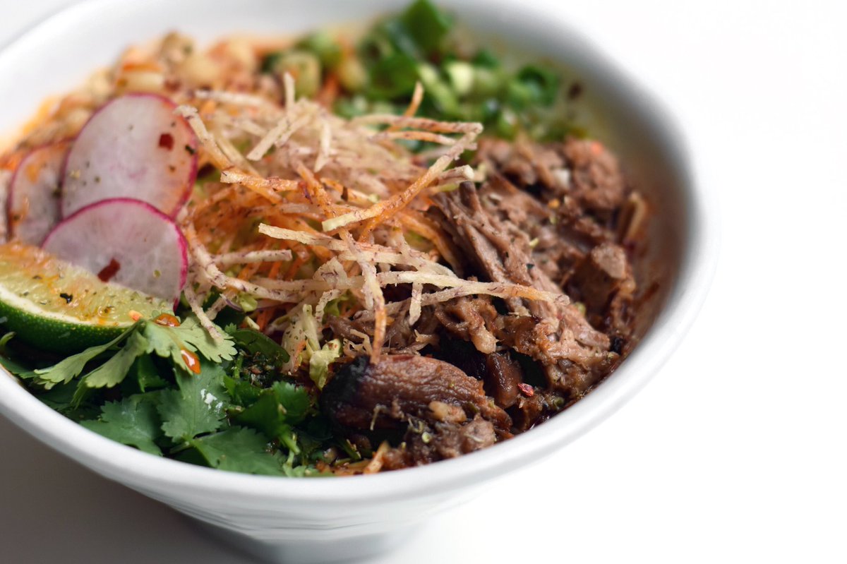 SlurpingTurtle's tweet image. Last chance for slurps! Order your favorite or try the Pozole Ramen — spicy three-chili broth w/ carnitas, hominy, cilantro, napa slaw, sliced radish, crispy taro strips, scallions, chili oil, oregano, lime wedge #pozole #noodleofthemonth #may #noodlelove #closingtime #humpday