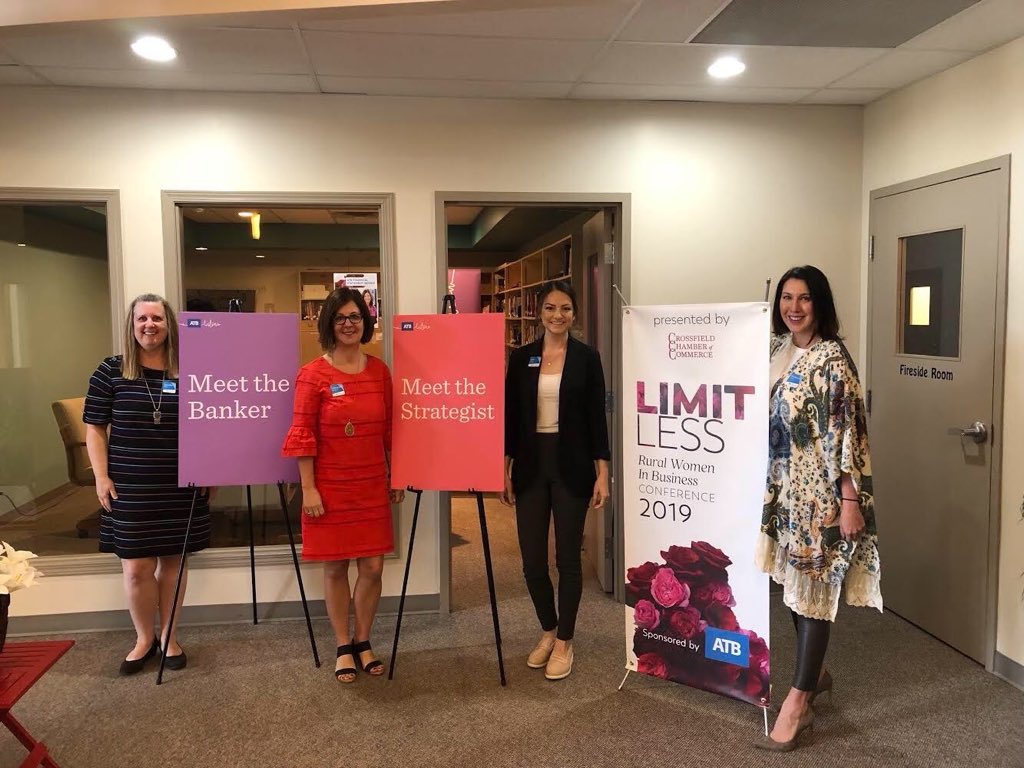 shannonpestun's tweet photo. A great day at the @CrossfieldCham #rwib2019 conference with some pretty outstanding #womenentrepreneurs and #Trailblazers from across #Alberta @atbfinancial @ATBwealth_ @ATBBusiness #ruralwomeninbusiness https://t.co/R07Debz82l