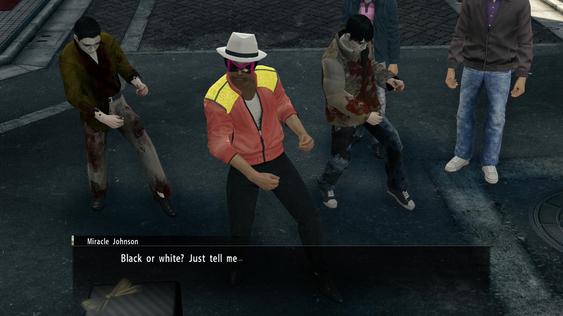 Alice In Chemical Reaction On Twitter Yakuza 0 Is A Game Where You Team Up With Steven Spielberg And Michael Jackson To Create Thriller Defending Him From Hordes Of Zombies And Then