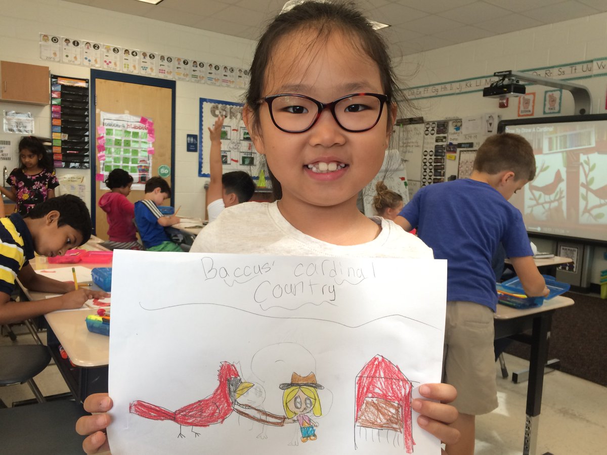 PCulvyhouse's tweet photo. Mrs. Baccus's students are so ready for Field Day! I love their theme - Baccus' Cardinal Country. @CardinalRidgePE @Baccus5 @CardinalRidgeES https://t.co/YlsNZF5S5F