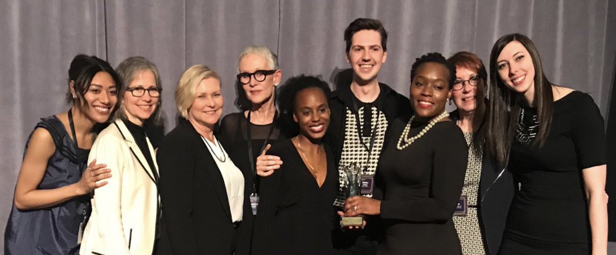 SylviaLink's tweet photo. Don’tstop thinking about tomorrow is our new theme song! Thank you Trell for choosing an amazing song for our #ovations19 award! @Trellh @IABCToronto https://t.co/kYiytfplE4