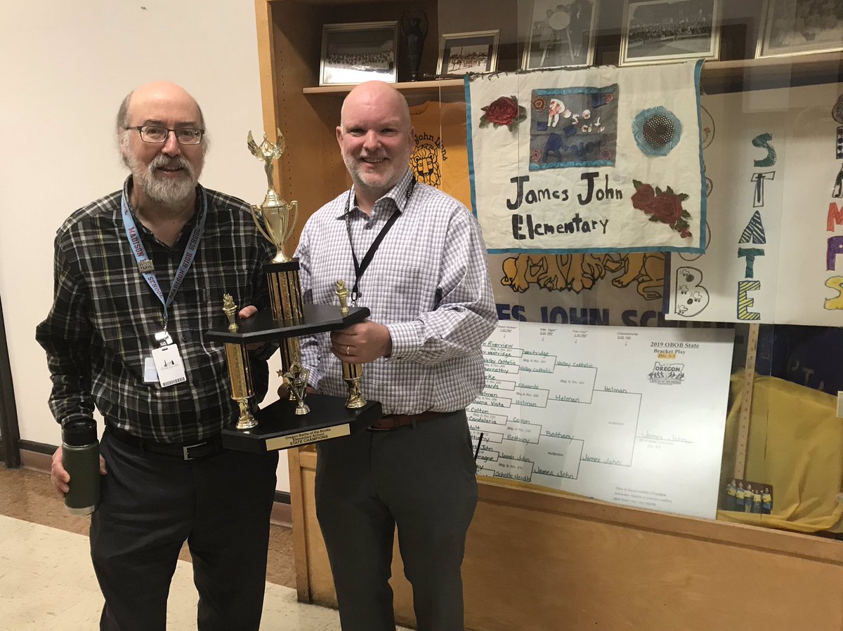 ScottWhitbeck2's tweet photo. Great visits to Rosa Parks, George MS, &amp; James John today with School Board Director Scott Bailey. Thanks to the fine leaders &amp; educators who exemplify love &amp; care for every student. Here, Director Bailey &amp; I celebrated JJ’s state OBOB win with Principal John Melvin @PPSConnect https://t.co/vDZeHOsFZ4