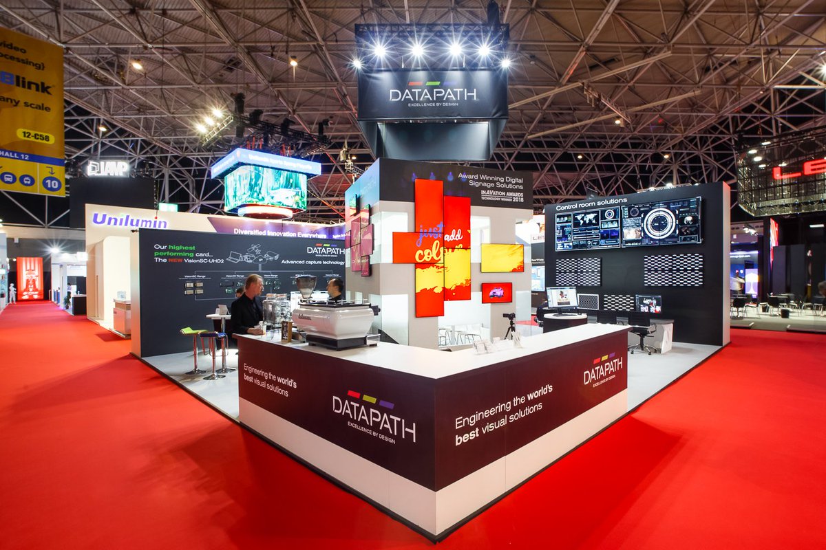 Here's the latest Datapath stand we created back in February at ISE 2019👌
This is a great example how technology meets design to create an eye-catching exhibition display. #exhibitions #display #technology
