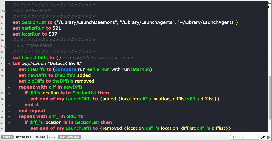 sqwarq's tweet image. #DetectX Swift:  10 Secrets I Bet You Didn't Know [9/10]: 
In addition to 💡[8/10], you can compare diffs btw ANY run and any other, &amp;amp; only SPECIFIC folders (eg Launch folders) via DTXS #AppleScript support. 🥰
sqwarq.com/detectx
#Malware #apple #macOS #adware #security