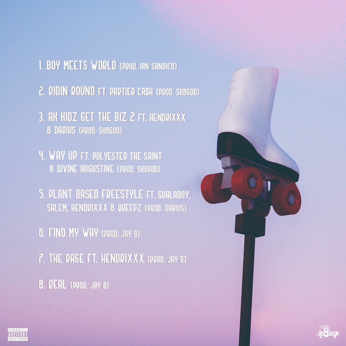 SkateyP's tweet photo. Skateland EP

Recorded, mixed, mastered by @Qreepz 

Production by me, @ThisisJayb @IanSandico @heyydarius 

Featuring @POLY3ST3R , @omnimomento , @cartier__cash , @itsHendrixxx , @GualaBoy206 , @heyydarius , @Qreepz 

My first rap project. 

Available everywhere. Enjoi https://t.co/olozadMwIP