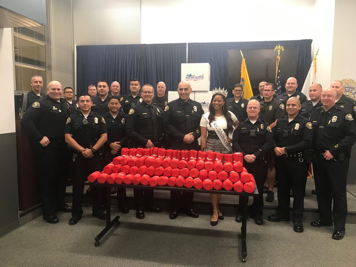 Thank you to Operation Gratitude for your kind words and the wonderful care packages you delivered this morning.  So thankful for your support of those who serve to make our community great!