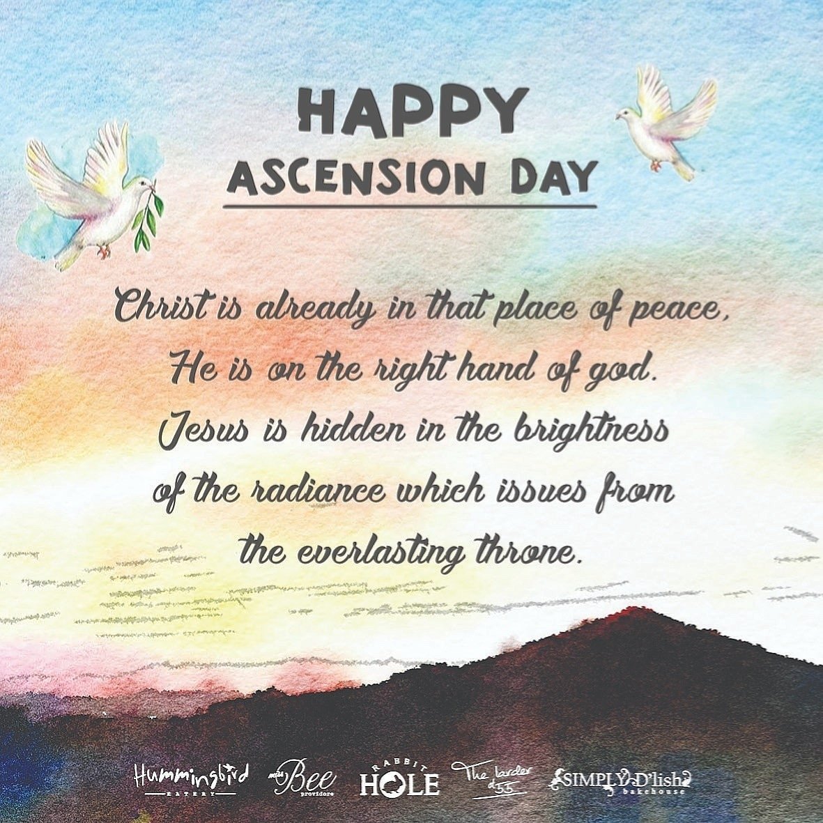 rabbithole_bdg's tweet photo. Happy Ascension Day
There's always another level up. There's always another ascension. More grace, more light, more generosity, more compassion, more to shed, more to grow. https://t.co/xoK2gezS6K