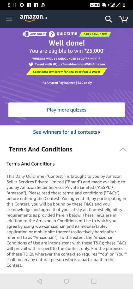AggarwalShbham's tweet photo. #QuizTimeMorningsWithAmazon https://t.co/882Sn31MXK