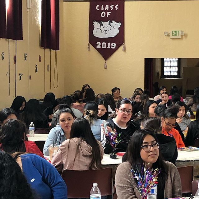 ICACristoRey's tweet photo. Class of 2019 at their Senior Lunch. 2 days until 🎓 #lastdays #enjoyingtimetogether #classof2019
#almostgraduation https://t.co/TktfE552gS https://t.co/4BNQqQeONl