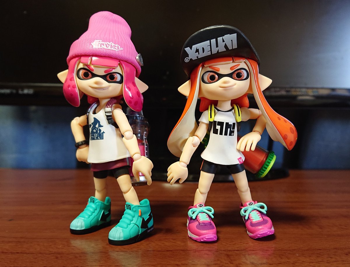 figma Splatoon Girl:DX Editionです。付属品も多く、ポップな色使いで
