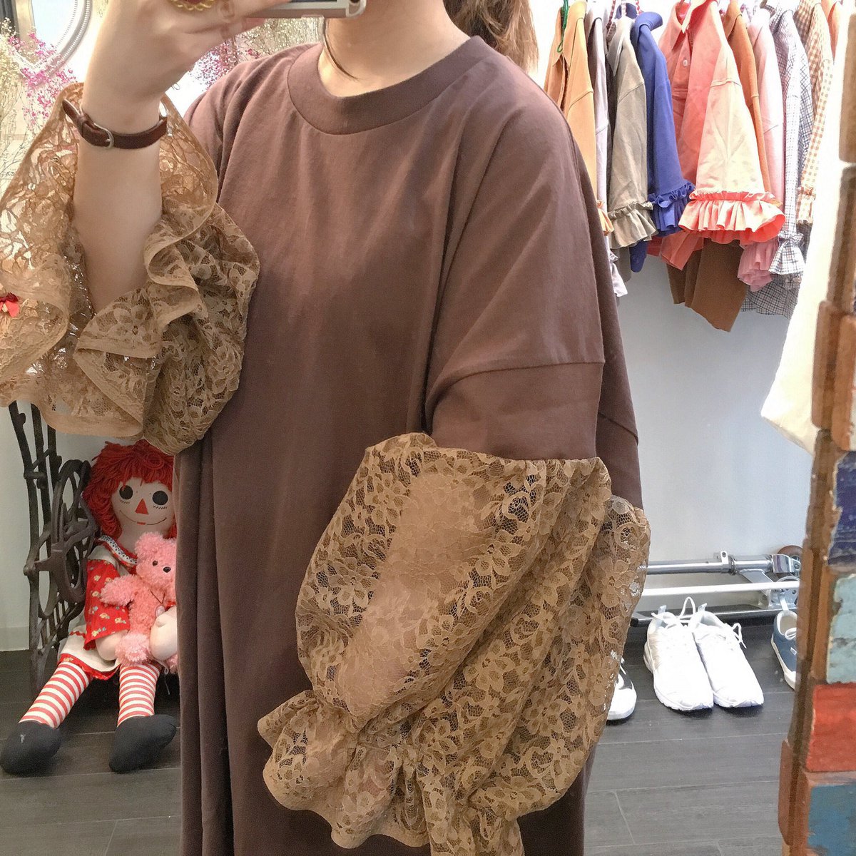 古着屋 Onimusya A Twitter レース袖が かわいい 涼しい リメイクワンピース 5800 Tax