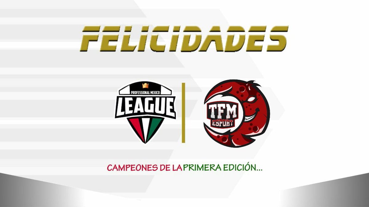 🔸Campeones | 1ra edicion🔸

Felicidades a @TFM_EsportsGG  por consagrarse campeon de nuestra primera edicion! Esperamos verlos en muestras futuras ediciones!