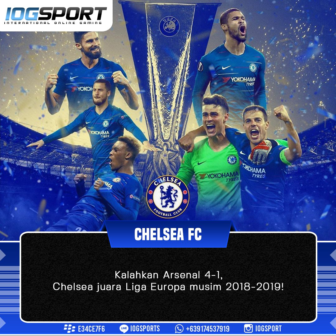 iogsport's tweet photo. Kalahkan Arsenal 4-1, Maurizio Sarri berhasil persembahkan gelar juara Liga Eropa musim 2018-2019 untuk Chelsea.

Chelsea pun berhak tampil di Liga Champions musim depan.

#chelseaindonesia #arsenalindonesia #barcelonaindonesia #realmadridindonesia #sepakbola #ligaeropa https://t.co/JuBzYRcI7o