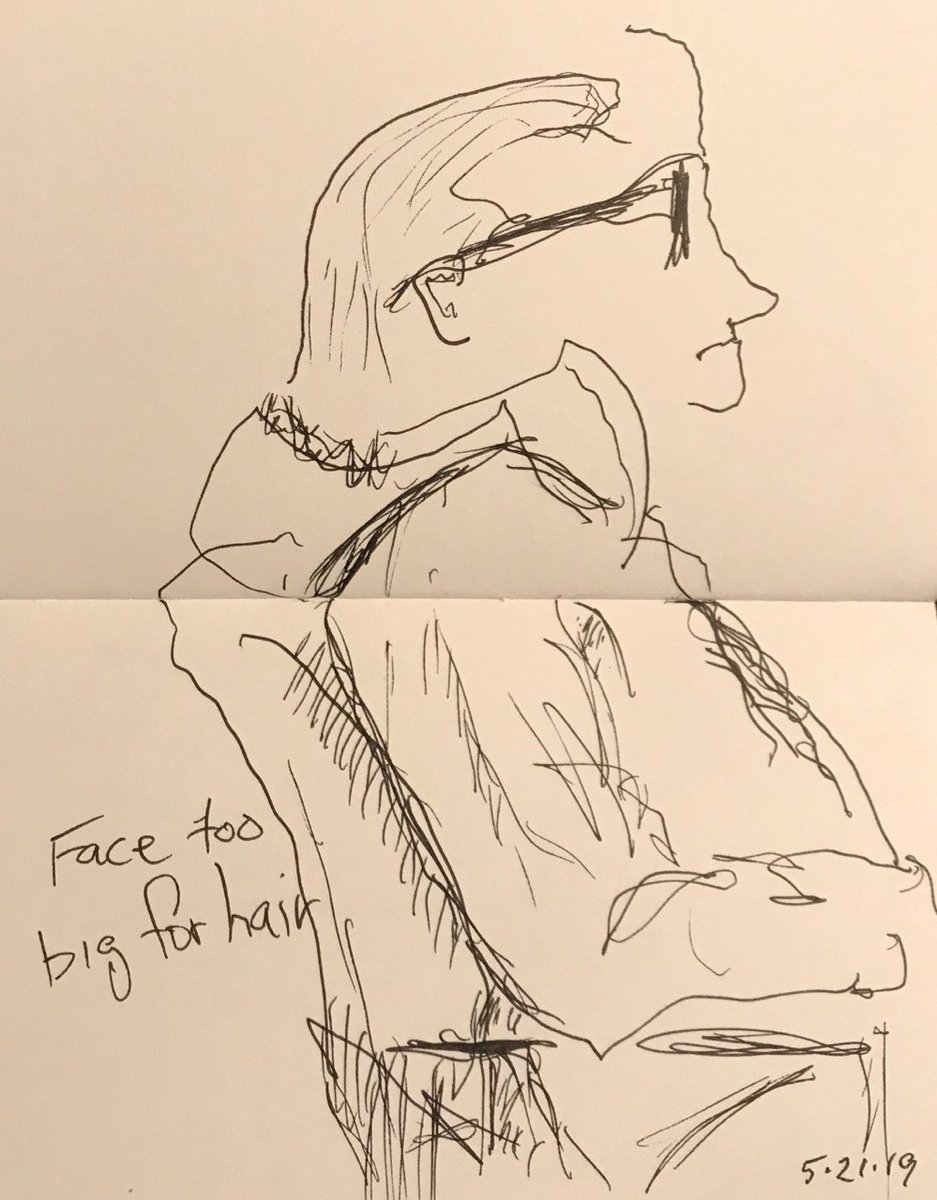 Bruddajack's tweet photo. Face Too Big For Hair #penandink #blinddrawing #sketch #drawing #hair #face #portrait #outofproportion #visualart https://t.co/aEX3oeQytD https://t.co/SjVnjaWEVk