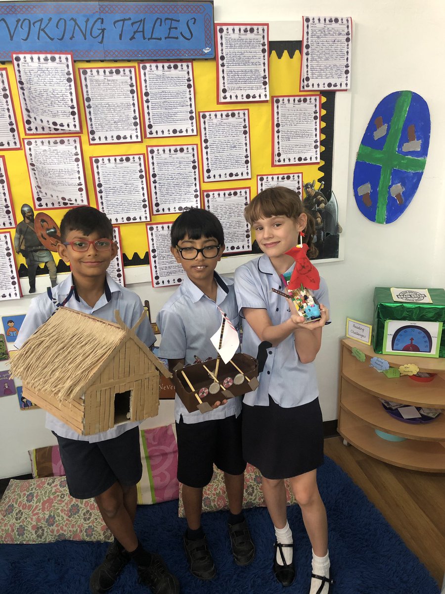 JESSJumeirahYR4's tweet photo. 4G have truly embraced our Viking topic. Longhouses, longships, Viking tales and drinking horns a plenty! #JESSJumtopic #JESSJumcrosscurricular @JESSJumeirah https://t.co/UFsFJrzF5K