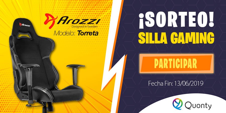 #SorteoArozziQuonty 💺💥🎁 Participa y Gana esta fabulosa #SillaGaming de #Arozzi •• Requisitos: 👇 

✅ Follow a @Quontycanal 
🔁 RT
🗣 Comenta tu juego gaming preferido + #SorteoArozziQuonty
📝 Rellenar Formulario quonty.com/blog/landing-a…

📅Fecha fin: 13/06/19
¡Suerte! ✌😉