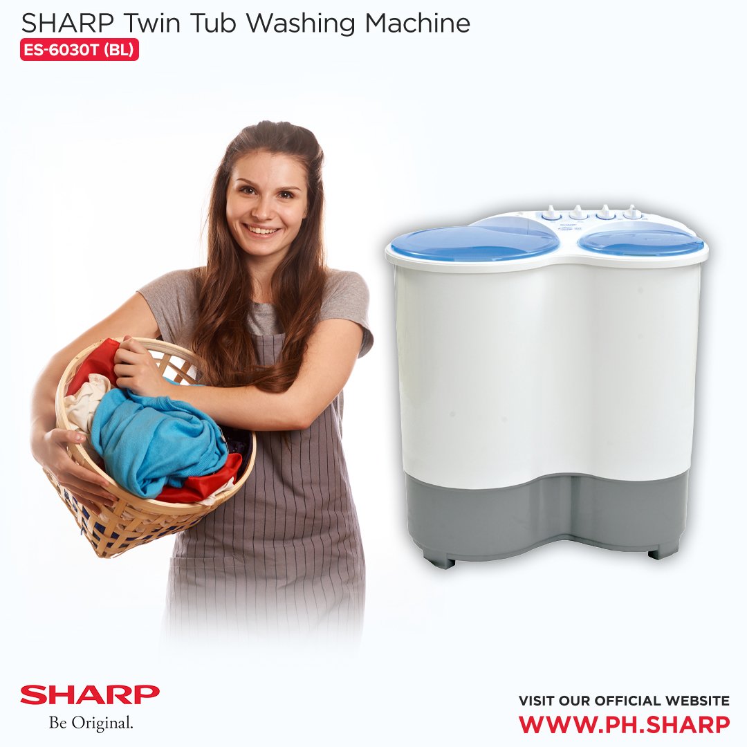 Dealing with your laundry is a breeze! Wash and dry at the same time with Sharp’s Twintub Washing Machine for a time well-spent not with your chore, but with the family.