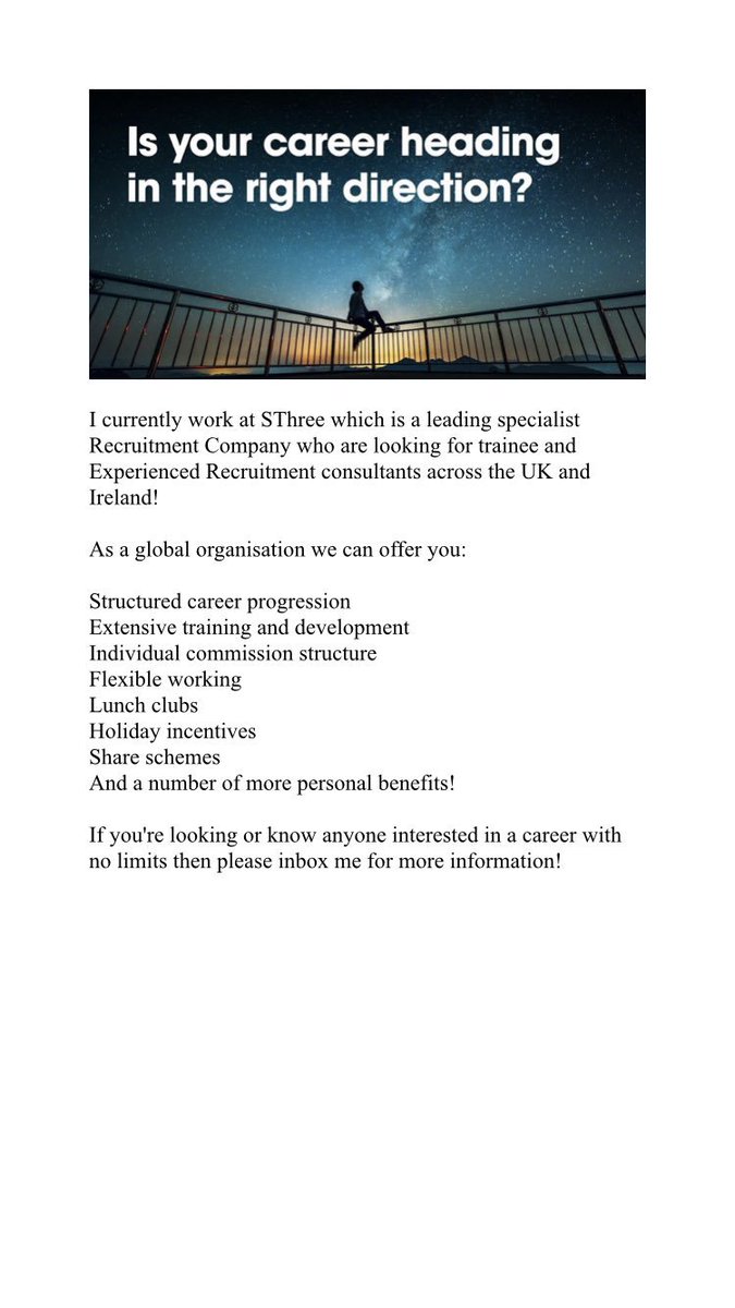 Sthree is growing! If you are interested in sales/tech recruitment and live in either Bristol or London contact me for more information 👍<a href="/DaniellaCFS3/">Daniella Goodwin</a> d.goodwin@computerfutures.com