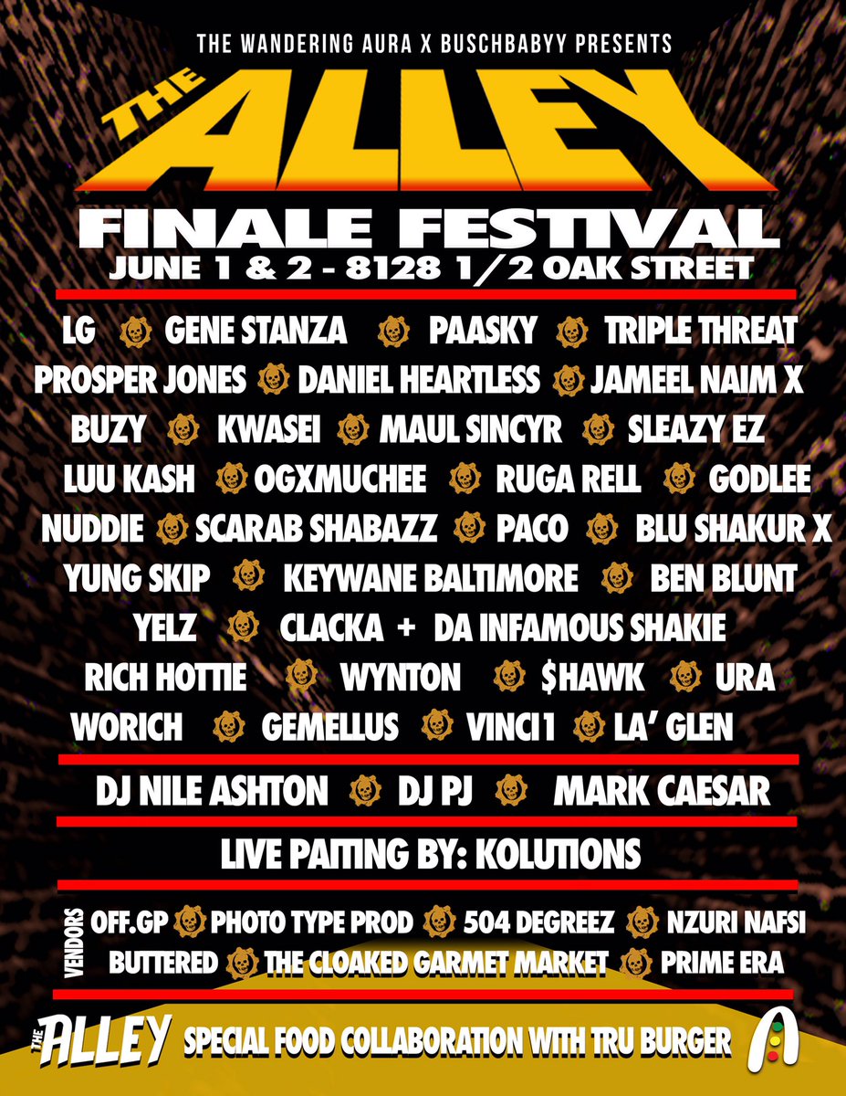 TheAlleyConcept's tweet photo. The Alley Finale Lineup Is Here! 🚦 https://t.co/sCjY9EO0v3