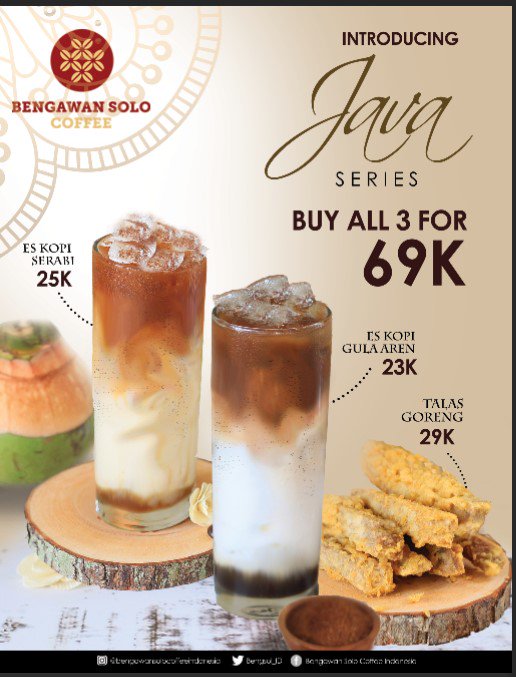 Bengsol_ID's tweet image. Memperkenalkan Java Series!!!
Harga promo :
1. Es Kopi Serabi, hanya 25rb
2. Es Kopi Gula Aren hanya 23rb
3. Beli 3 produk JAVA SERIES hanya 69rb 

Ekonomis sangat, sangat Ekonomis
Mumpung promonya lagi berjalan mampir ya Bengsolers
#promokopi #kopiserabi #kopigulaaren #kopienak