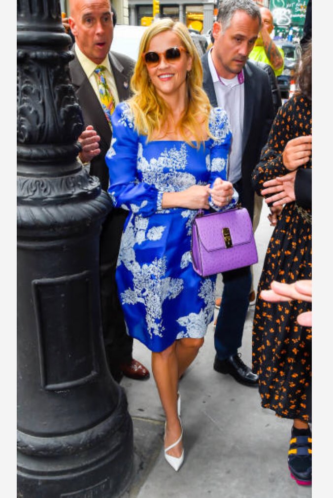 M_Lhuillier's tweet photo. Amazing @ReeseW out in New York today in #mlspring19, promoting the new season of Big Little Lies! 💙 #moniquelhuillier https://t.co/Ecji3j4yHA