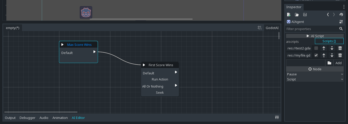 iamravone's tweet photo. #GodotAI editor looks awesome (I hope)
@godotengine @frogsqr #GodotEngine #GDNative https://t.co/9BSDSUz2f7