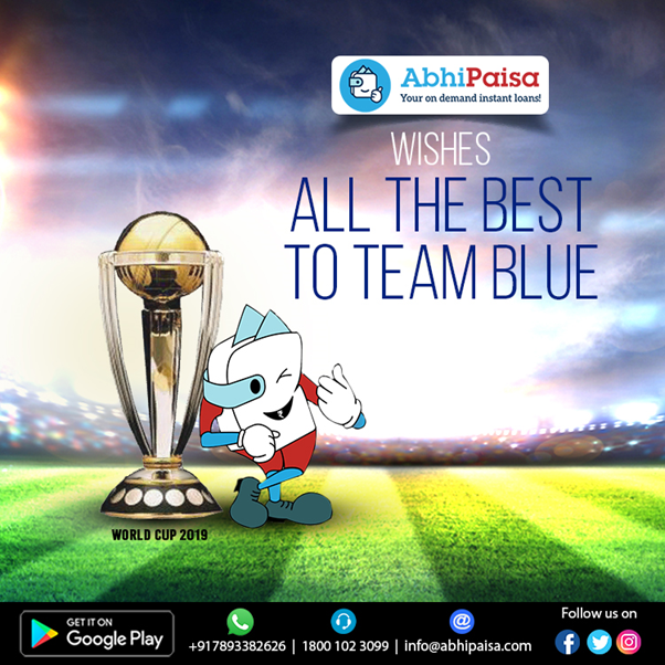 abhipaisa's tweet photo. The countdown for the world’s biggest carnival has ended! May the odds be ever in India’s favor!
#AbhiPaisa #WorldCup2019 #IndianTeam #CWC19 #ICCCricketWorldCup2019 #CricketWorldCup #TeamIndia #WorldCup #Cricket #CheerWithPride #CWC2019 #IndianCricketHeroes #Indiancricket https://t.co/zK7T3DHgwH