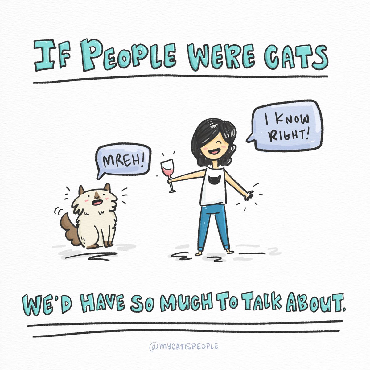 And if my cats could text...we'd be talking non-stop! 💬😸❤ #catladylife #cheers