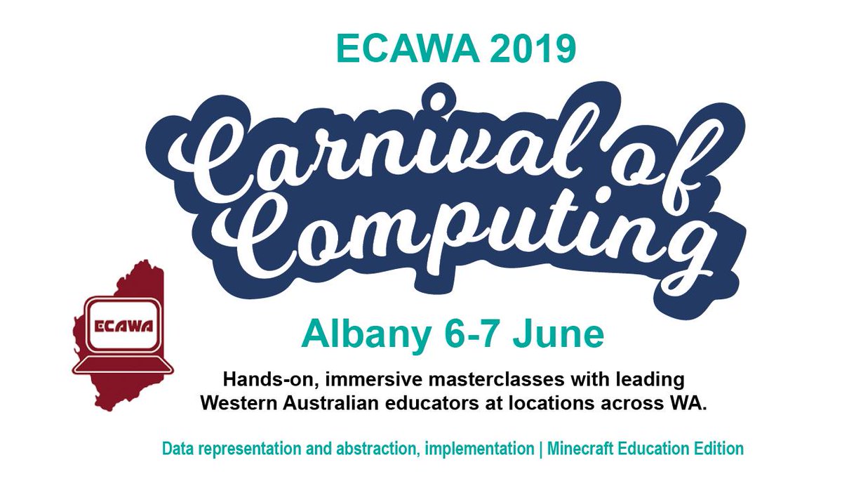 #CARNIVALOFCOMPUTING // GSG invites  #digitaltechnologies #teachers to a professional learning #opportunity at GSG on 6+7 June, with <a href="/ECAWA/">ECAWA</a>. Network with other #digital #tech #professionals in hands-on immersive masterclasses! #Pleaseshare: gsg.to/compute #proudtobeGSG