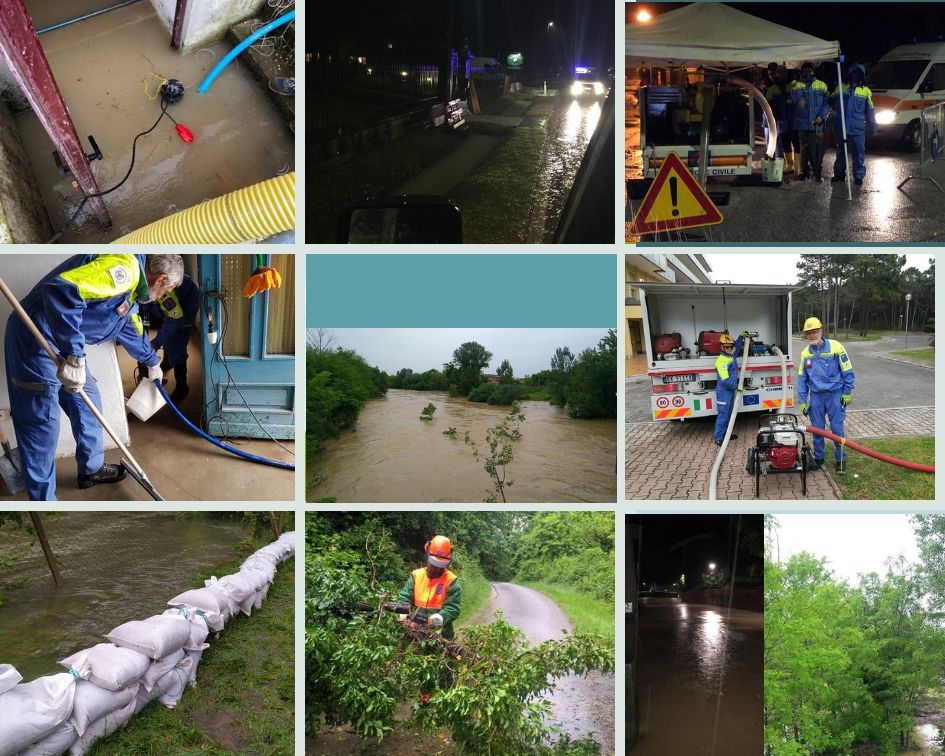 Protezione civile è anche comunicazione efficace. In questo Tweet un collage delle immagini degli interventi dei #volontaridivalore per il maltempo notte  28-29 maggio, diffuse sui social della #SocialMediaCommunityFVG - #staytuned