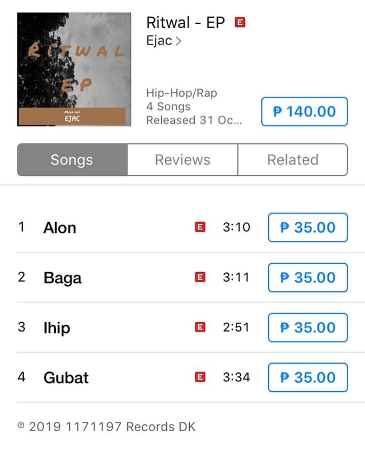 BonikaEquity's tweet photo. ‘RITWAL’ EP Available na sa iTunes @applemusic 👁👂🏽👁👂🏽👁

Link - Ritwal - EP by Ejac https://t.co/RdyTiHbzSh

#Ritwal #MulaETIVAC #LKKLSS https://t.co/bX73YiSpYq