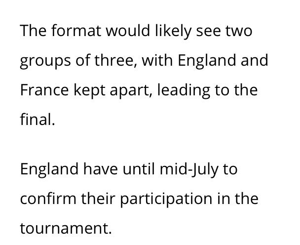And there we have it ladies and gents.

Just imagine how good a 5 round European Championship would be 😢 

But no, let’s keep it short and forgettable 🙄

<a href="/Irelandrl/">Rugby League Ireland</a> <a href="/scotlandrl/">Scotland Rugby League 🏴󠁧󠁢󠁳󠁣󠁴󠁿</a> <a href="/WalesRugbyL/">Wales Rugby League</a> <a href="/ITALIA_RLXIII/">Italia Rugby League XIII</a> <a href="/England_RL/">England Rugby League</a> <a href="/FFRXIII/">Fédération Française de Rugby XIII</a> let’s not devalue this great idea 👍🏻