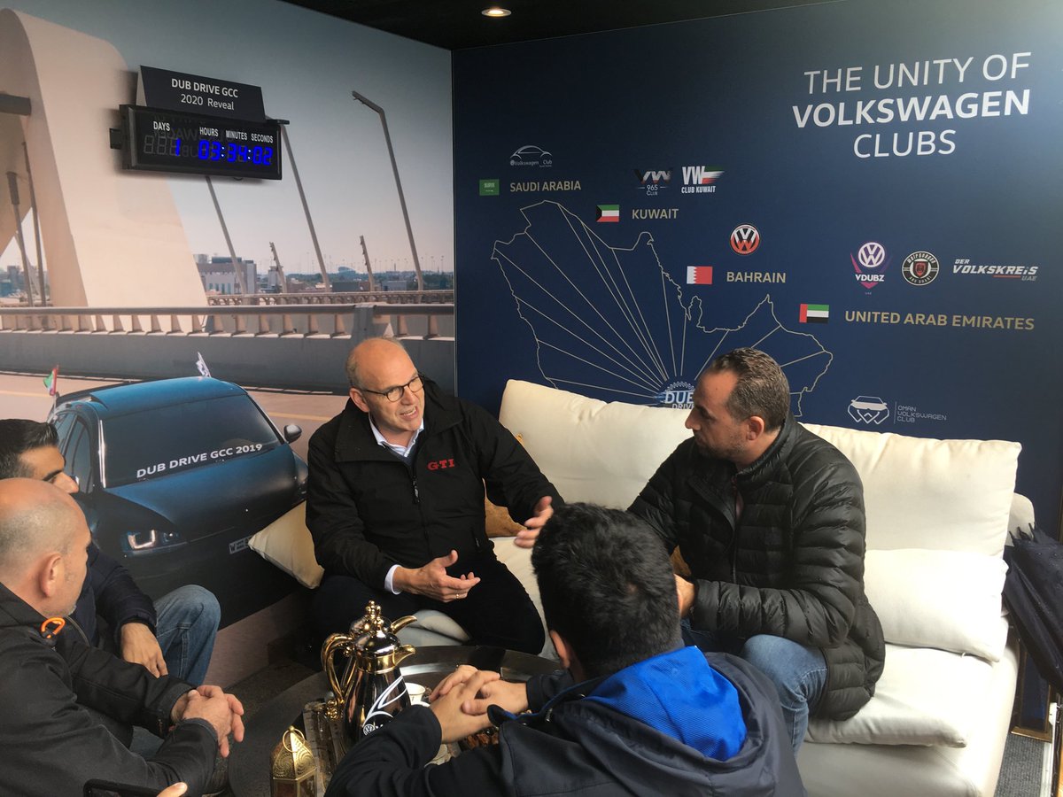 jstackmann's tweet photo. Talking with bloggers from #MiddleEast. Thank you for coming to our #GTIWoerthersee event ⁦@VWMiddleEast⁩! There is also a huge fan community celebrating the #DubDrive. https://t.co/x1qNIqpvXi