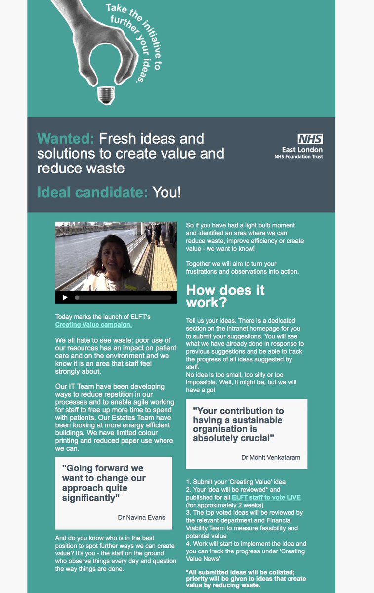 FancourtAmy's tweet photo. Just received a super exciting email from @NHS_ELFT asking people for ideas on how we can reduce waste within the trust! 
Makes me happy to see people are contentiously thinking about this! 

@NursesXr #EcoNurses #GreenNurse #XRNurses https://t.co/L803qPK2Ll