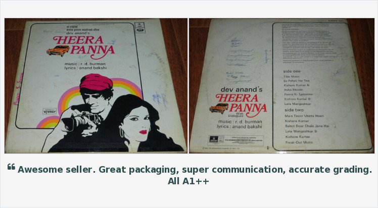 BollywoodVinyls's tweet photo. #HeeraPanna - FOR SALE - BID NOW - #LP #Vinyl #Record #Bollywood #Hindi #Indian #BollywoodVinyl #BollywoodRecord #BollywoodLP #IndianVinyl #IndianRecord #IndianLP #BollywoodVinylForSale #VinyRecord #VinylRecordsForSale #RDBurman #DevAnand #ZeenatAman
https://t.co/Bp5rj1nPbW https://t.co/LF2RXCYJhE