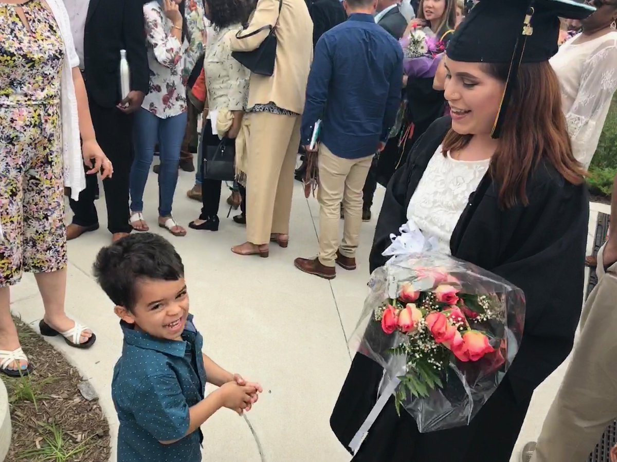 SupportGenHope's tweet photo. What a magical moment! Congratulations to Scholar Carla Tejada, who graduated from @UMBC with a degree in Political Science, and a minor in Sociology! Her son Auggie could not be more proud! Carla will be working @RAINN making the world a better place. #ghworks #ghproud https://t.co/4MKRE5U7sl