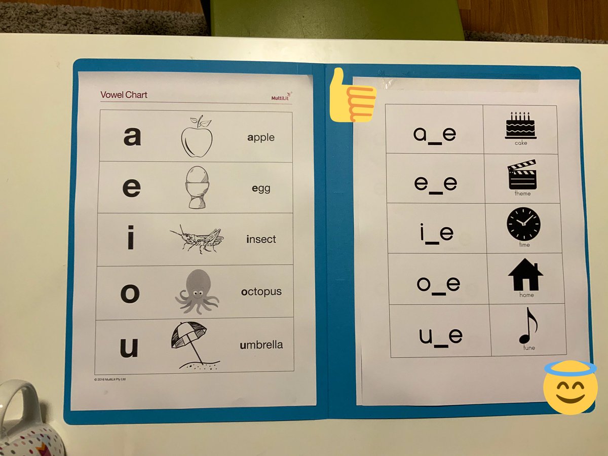 Working with dyslexic kids is amazing. I use this MacqLit chart to teach short vowel sounds, and he said that he would like a similar one for the silent final e (SFE = split digraph). So we made this together! #personalisedlearning #crackthecode #Macqlit #SFE
