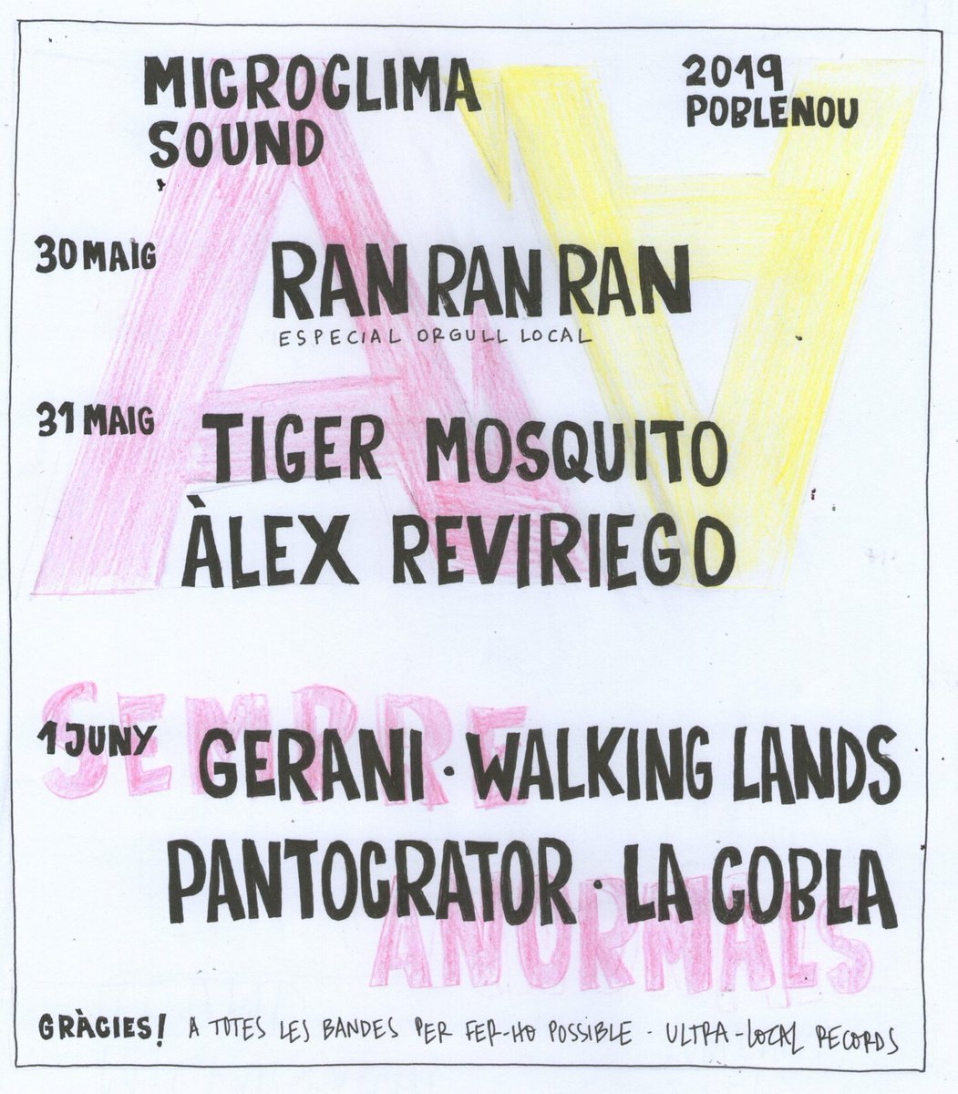 bankrobberbcn's tweet photo. Ja és #MicroclimaSound a @ultralocalrc! Avui dijous els @ranranband hi fan parada, as usual. 19h puntuals! https://t.co/g58vT0VDQQ