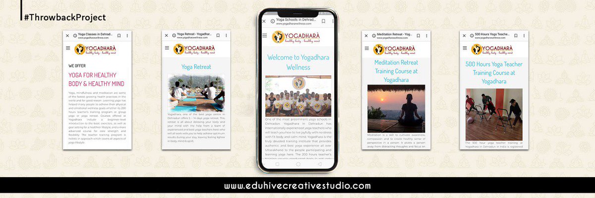 EduhiveCS's tweet photo. Crafting a user-driven experience for brand Yogadhara.
With organized pages, seamless navigation, neat UX&UI--we crafted their website that successfully fetches a bountiful of good reviews even today.
#Throwback #Project #Website #EduhiveCS https://t.co/Hc6EVrP97o