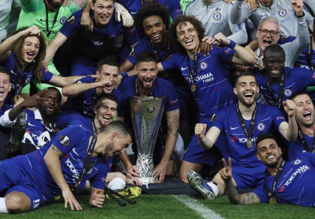 RT usasoccerguy: Chelsea Franchise Club athletes celebrize after becoming the winningest franchise in the history of the 2019 Euro Soccer Cup minor leagues. They took the W against the London Arsenal, 4 to 1.