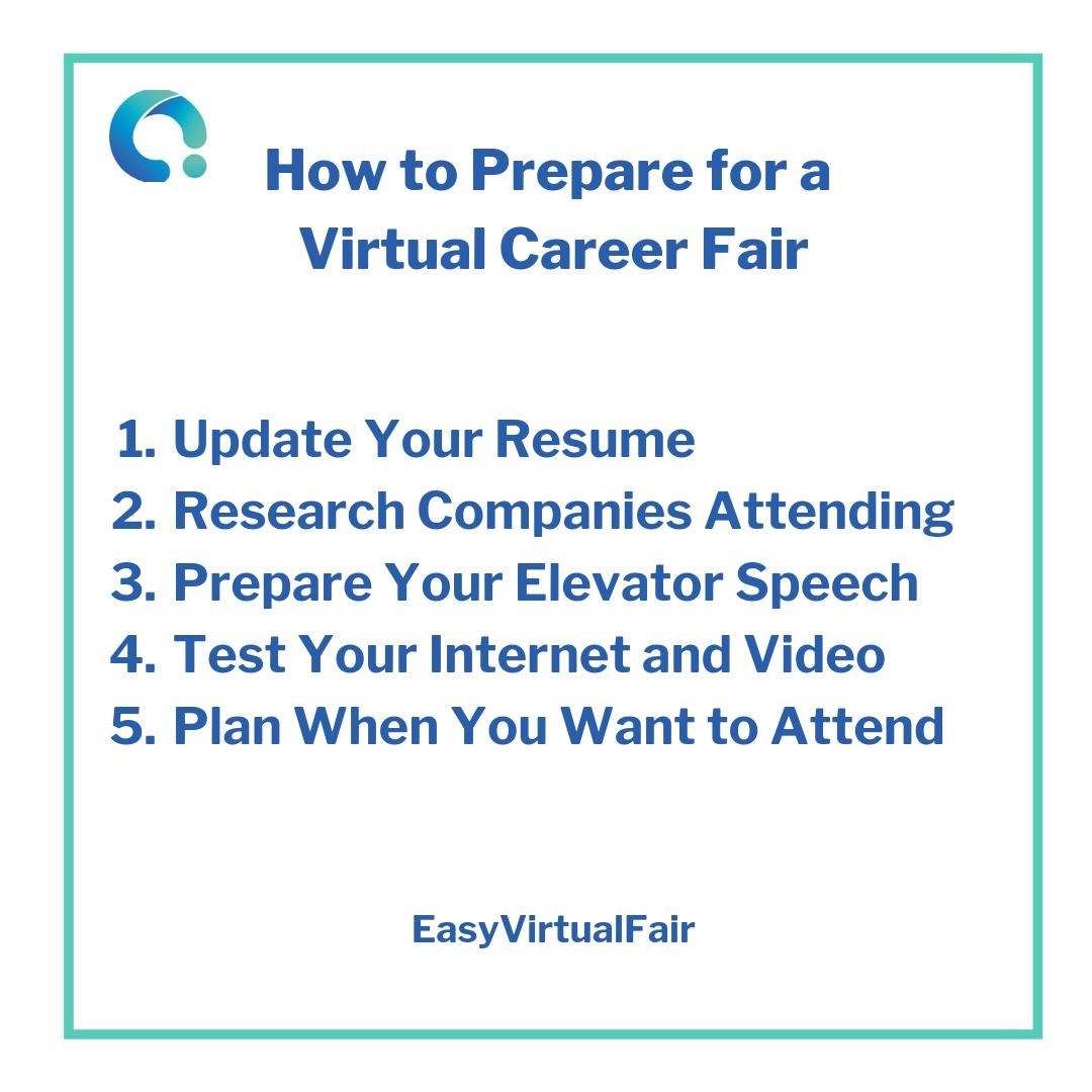 EasyVirtualFair's tweet image. There is no need to he nervous when preparing for a virtual career fair! Here are some friendly tips on how to get ready #nowhiring #careerfair #advice #virtualcareerfair #howto #recruitment #recruit #hr #humanresources #recruiter