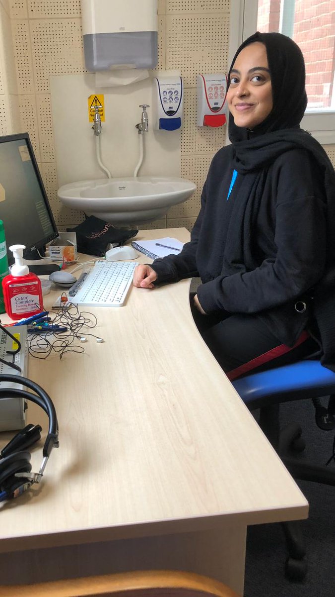 Charlottecrog's tweet photo. Our brilliant Audiology frontrunner, enjoying her internship @Leic_hospital and making the most of a great opportunity! #DMUFR @DMUforlife @DMUAudiology https://t.co/TDDpP8MYCL