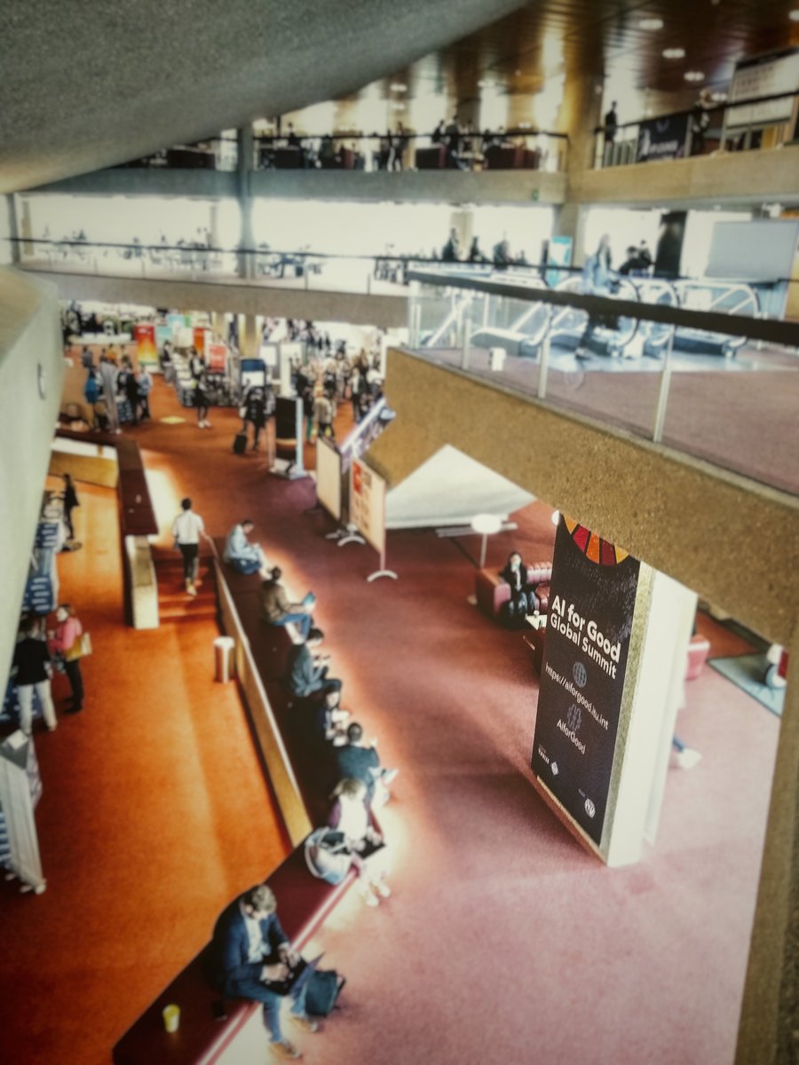 #AIforGood global summit has grown impressively. Thought-inspiring debates, all sharing the same urgency that reflects the incredible speed at which AI has come to affect everyone of us. Orgs like <a href="/TranslatorsWB/">Translators without Borders (TWB)</a> crucial to ensure all voices are heard in these debates. Literally.