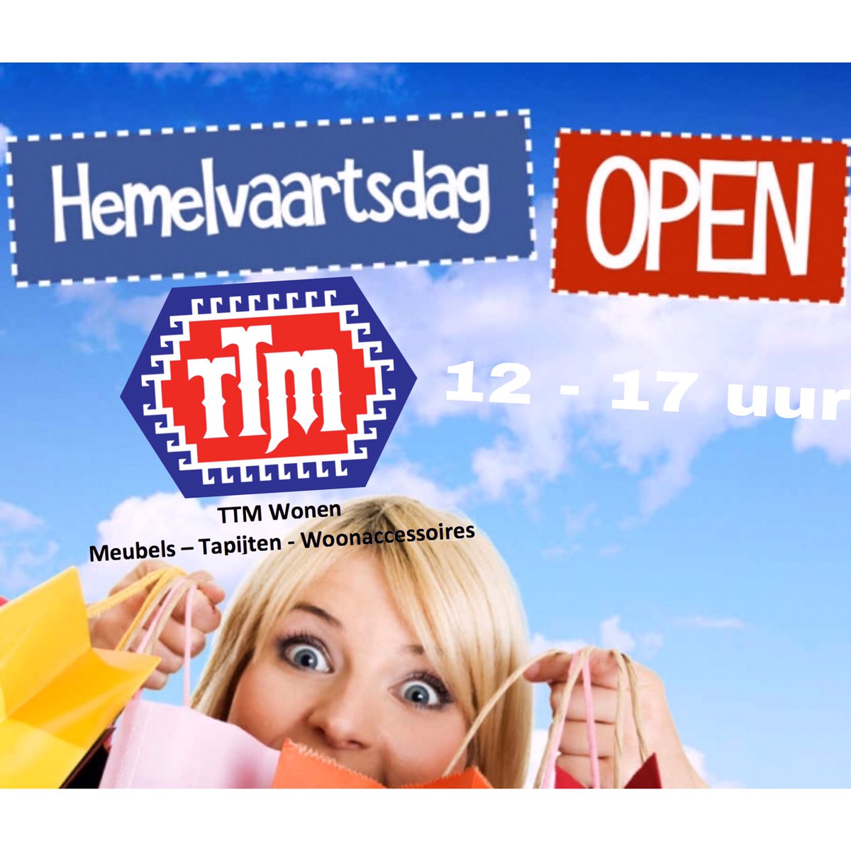 Vandaag zijn we open van 12 - 17 uur. <a href="/ttmwonen/">TTM Wonen</a> Taag 63 Den Haag. #Hemelvaartsdag #open