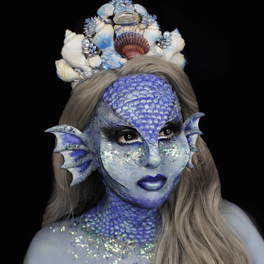 BonnieCorban's tweet photo. @JeffreeStar Mermaids &amp; Dragons need highlighter too... 🌟🐲🧜🏼‍♀️ 

@JeffreeStar 

#JeffreeStarPRlist 🤞🏻

I do full fantasy &amp; prosthetics makeup!! 💜 Bonnie Corban Sfx  

#jeffreestar #jeffreestarpr #jeffreestarprsearch https://t.co/RtLh4lVyB7