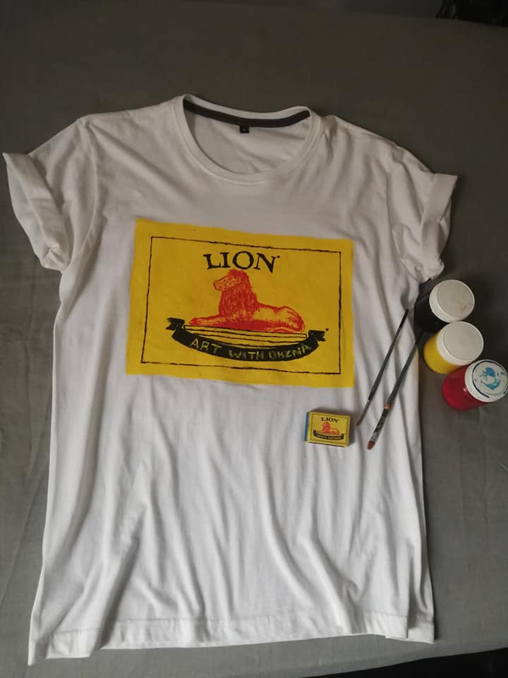 #drawing #trendingsa #art #lionmatch #fabricpainting #mzansiart