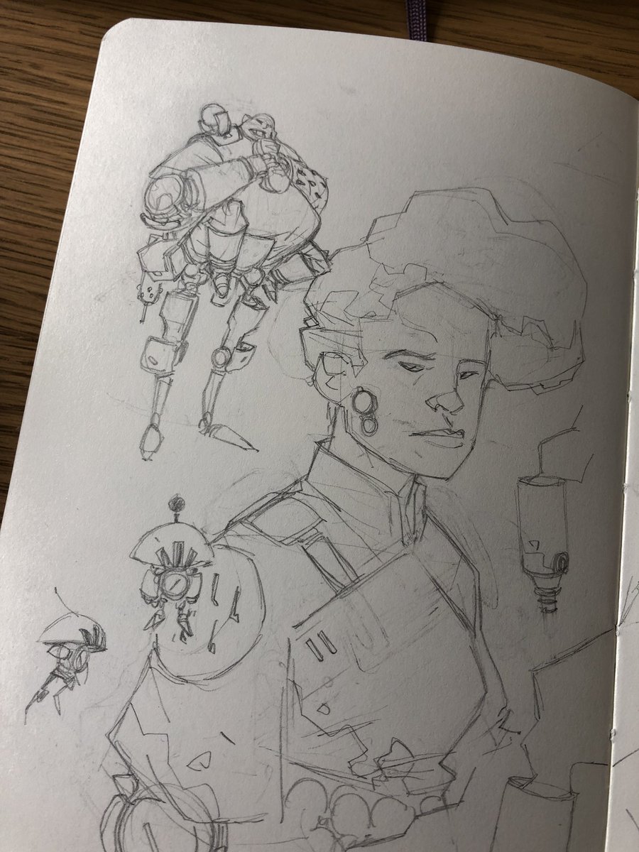 Not showed my sketchbooks for a while.  Few recent scribbles 